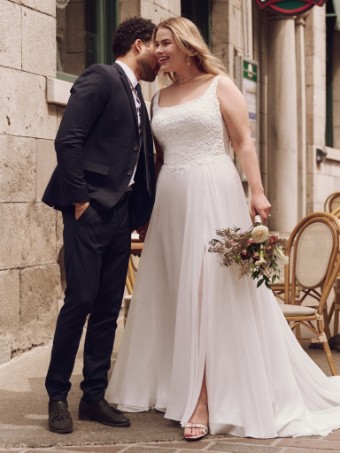 Rebecca Ingram Cory #3 All Ivory (gown with Ivory Illusion) thumbnail