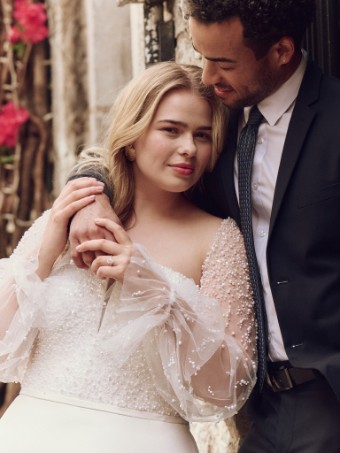 Rebecca Ingram Heyda #3 Ivory (gown with Natural Illusion) thumbnail