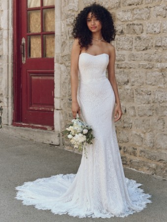 Rebecca Ingram Berkeley #3 Ivory over Pearl (gown with Natural Illusion) thumbnail