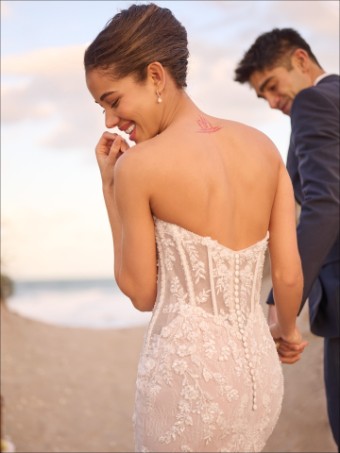 Maggie Sottero Benjie Royale #2 Ivory over Blush (gown with Light Nude Illusion) thumbnail
