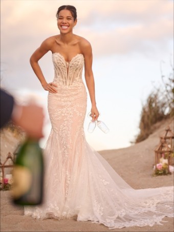 Maggie Sottero Benjie Royale #4 Ivory over Blush (gown with Light Nude Illusion) thumbnail