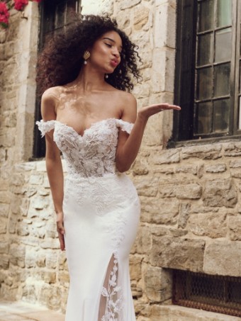 Rebecca Ingram Adeline #3 Ivory (gown with Natural Illusion) thumbnail