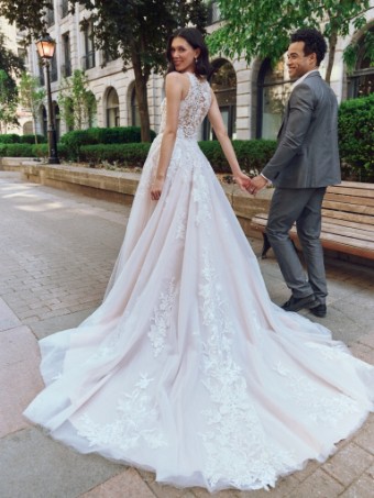 Rebecca Ingram Rickie #2 All Ivory (gown with Ivory Illusion) thumbnail
