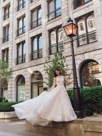 Rebecca Ingram Rickie #1 All Ivory (gown with Ivory Illusion) thumbnail