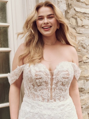 Rebecca Ingram Tegan #6 All Ivory (gown with Ivory Illusion) thumbnail