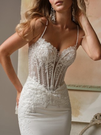 Maggie Sottero India #6 All Ivory (gown with Ivory Illusion) thumbnail