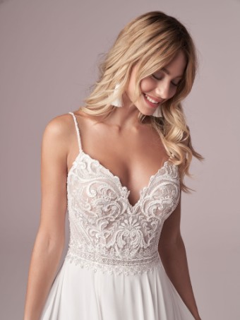 Rebecca Ingram Lorraine #5 Ivory (gown with nude illusion) thumbnail
