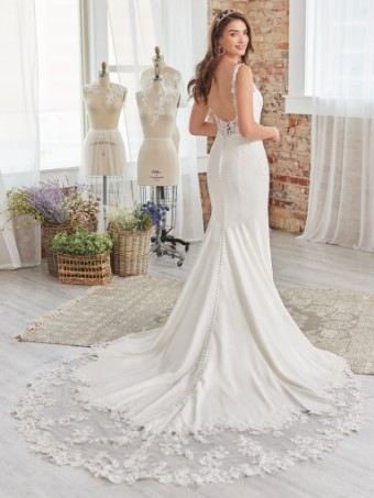 Rebecca Ingram Sadie Lynette #3 All Ivory (gown with Ivory Illusion) thumbnail