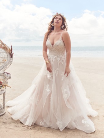 Rebecca Ingram Lettie #0 default Ivory over Blush (gown with Natural Illusion) thumbnail