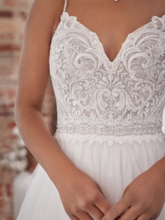 Rebecca Ingram Lorraine Lane Marie #1 Ivory (gown with Natural Illusion) thumbnail