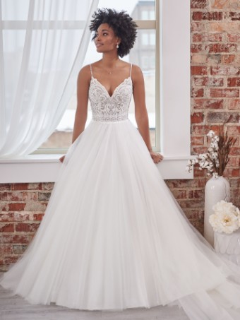 Rebecca Ingram Lorraine Lane Marie #2 Ivory (gown with Natural Illusion) thumbnail
