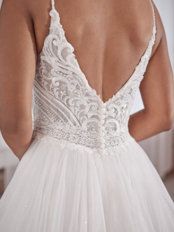 Rebecca Ingram Lorraine Lane Marie #3 Ivory (gown with Natural Illusion) thumbnail