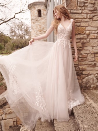 Rebecca Ingram Stephanie Lynette #5 Ivory over Soft Nude (gown with Natural Illusion) thumbnail