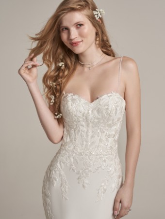 Rebecca Ingram Lily Lynette #5 All Ivory (gown with Ivory Illusion) thumbnail