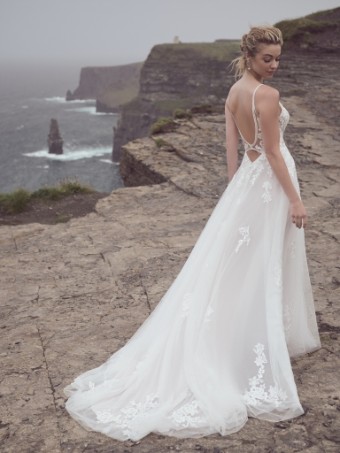Rebecca Ingram Elsinore #1 Ivory over Misty Mauve (gown with Natural Illusion) thumbnail
