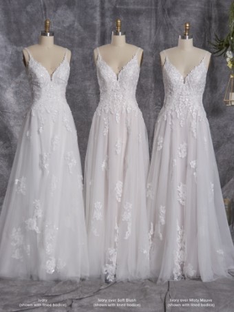 Rebecca Ingram Elsinore #5 default Ivory over Misty Mauve (gown with Natural Illusion) thumbnail