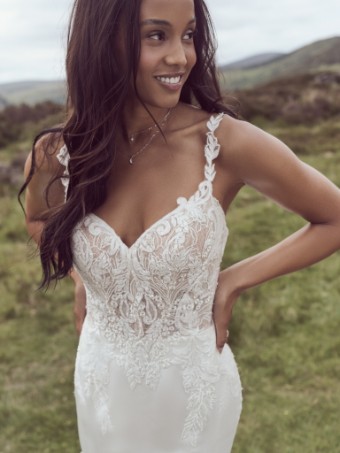 Rebecca Ingram Joyce #1 Ivory (gown with Natural Illusion) thumbnail