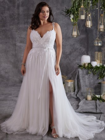Rebecca Ingram Regina #0 default Ivory over Mocha (gown with Natural Illusion) thumbnail