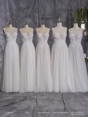 Rebecca Ingram Regina #7 Ivory over Mocha (gown with Natural Illusion) thumbnail