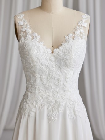 Rebecca Ingram Maeve #3 All Ivory (gown with Ivory Illusion) thumbnail