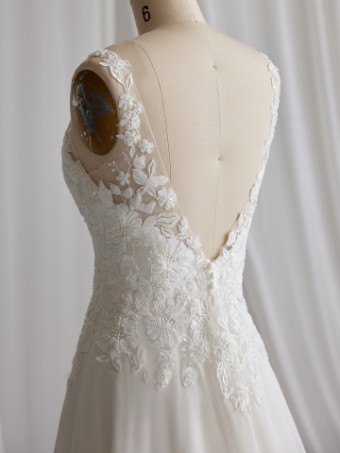 Rebecca Ingram Maeve #2 All Ivory (gown with Ivory Illusion) thumbnail