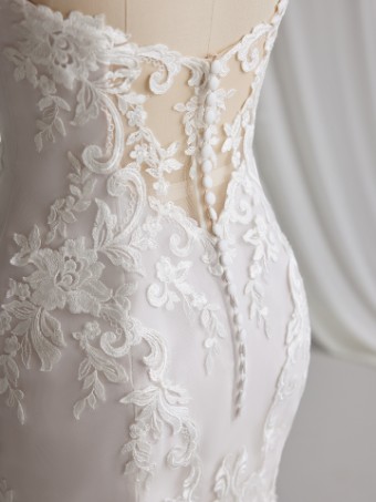 Rebecca Ingram Anita #5 Ivory over Misty Mauve (gown with Natural Illusion) thumbnail
