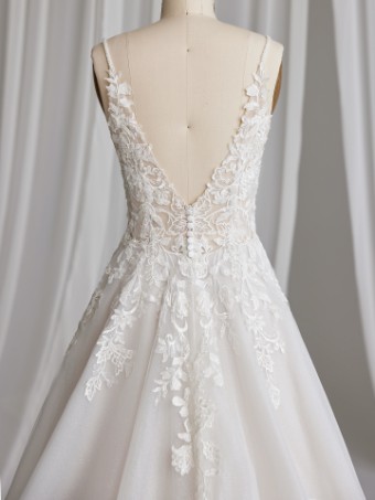 Rebecca Ingram Lizzy #3 Ivory over Pearl (gown with Natural Illusion) thumbnail