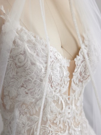 Rebecca Ingram Lizzy #5 Ivory over Pearl (gown with Natural Illusion) thumbnail