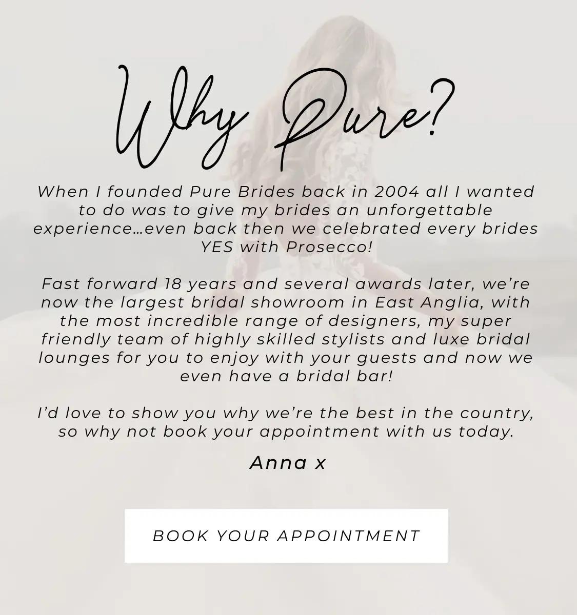 Book an Appointment at Pure Brides in Norwich UK