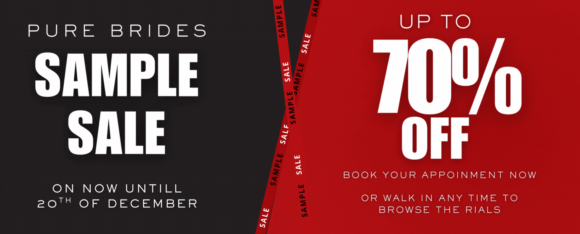 Sample Sale - on now until 20th December!